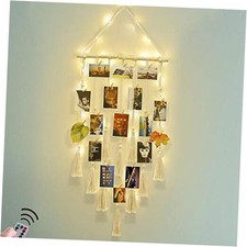 Homecor Hanging Photo Display Wall Decor, Macrame Wall Hanging Boho Room