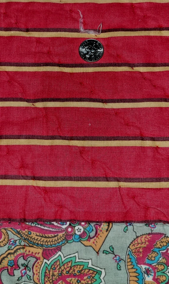 5 PC POTTERY BARN Georgia King Patchwork Quilt Bedspread Rev 4 Sham Red See Desc - Image 4 of 4