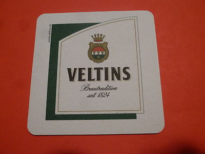 GERMAN Beer Bierdeckel Coaster: Brewed by Brauerei C & A VELTINS Brewery GERMANY