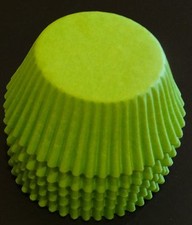 50 Lime Green Cupcake Liners Baking Cups STANDARD SIZE BC-35-50 NEW