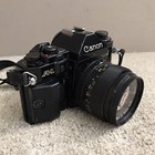 Canon A-1 35mm Slr Film Camera W/ 50mm Lens - Tested (No Battery) See Pics