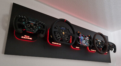 LED Sim Racing Wand Halterung Lenkrad Fanatec Simucube Moza Stand QR1 QR2