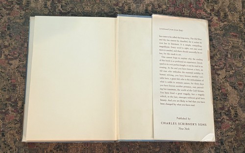 The Old Man and the Sea, Ernest Hemingway, 1952 1st Edition - “A" & Seal DJ PC! - Picture 6 of 11