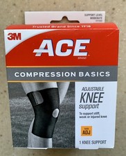 Ace 3M Compression Basics Adjustable Knee Support Neoprene Sleeve 107020 NEW