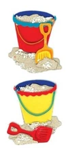 JOLEE'S BOUTIQUE BEACH PAILS 3D 2 PC STICKERS SCRAPBOOK CRAFT VACATION TRIP
