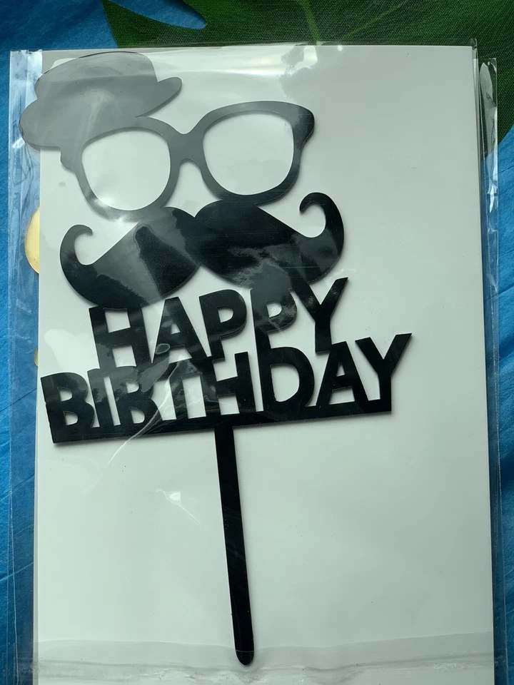 Акриловый топпер для торта на день рождения для мужчин - Изображение 2 из 4