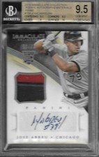 JOSE ABREU 2014 IMMACULATE ROOKIE AUTO MATERIALS PRIME /99 - BGS 9.5/10 - *474