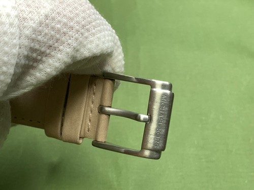 OROLOGIO UOMO MICHAEL KORS MK-8501 quadrante blu pelle beige 10 ATM S/S QUARZO - Foto 15 di 19
