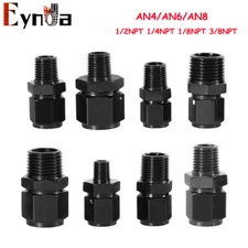 4AN/6AN/8AN Female to 1/2 1/4 1/8 3/8NPT Male Straight Swivel Adapter Fitting 