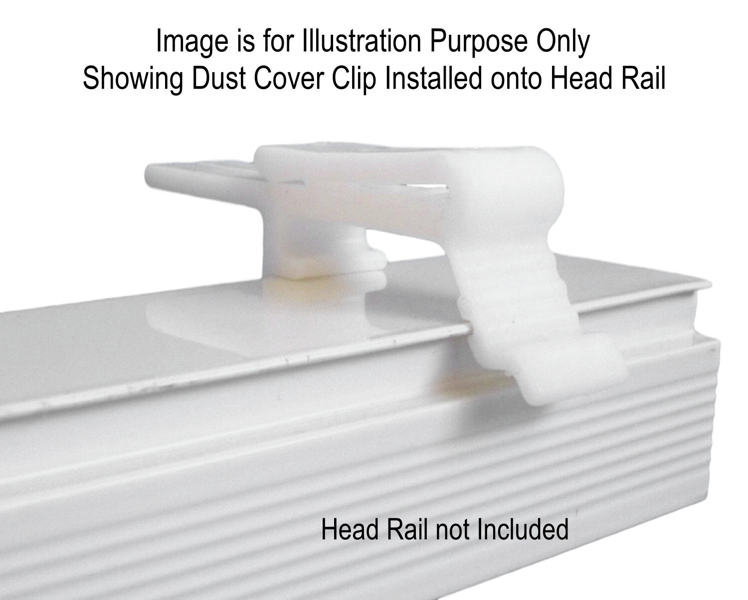 Vertical Blind Dust Cover Valance Clip Holder Bracket White, Pack of