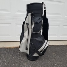 Vintage Golf Bag 6-Way Cart Bag Black White Shoulder Strap