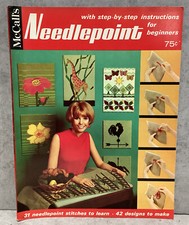 1967 McCall's Needlepoint for Beginners 31 Stitches 42 Designs Softcover