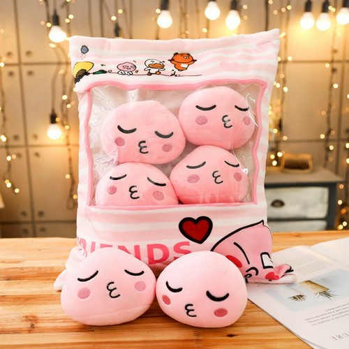 8pcs/set Kakao Friends Little Friends APEACH Plush Dolls Soft Cushion Pillow Toy - Picture 2 of 5