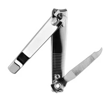 3" Curved Toe Nail Clipper Cutter Trimmer with File Manicure Pedicure Grooming