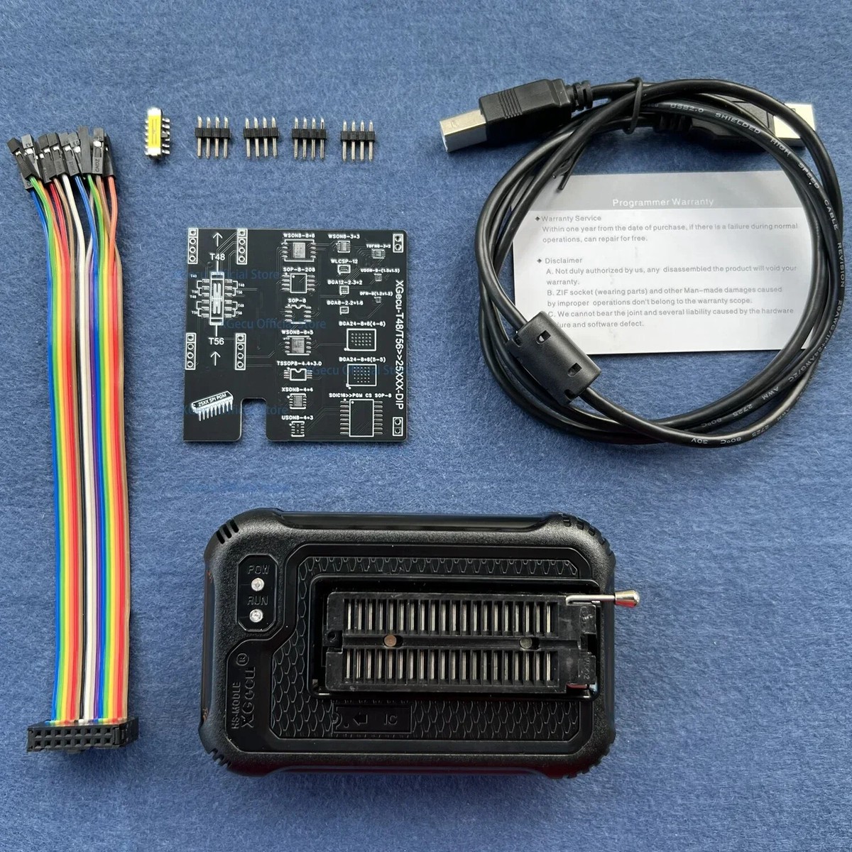XGecu T48 Programmer for SPI/Nor/NAND Flash BIOS + 17-in-1 adapter