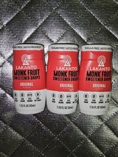 Lakanto Liquid Monkfruit Sweetener - Original Flavor Lot Of 3
