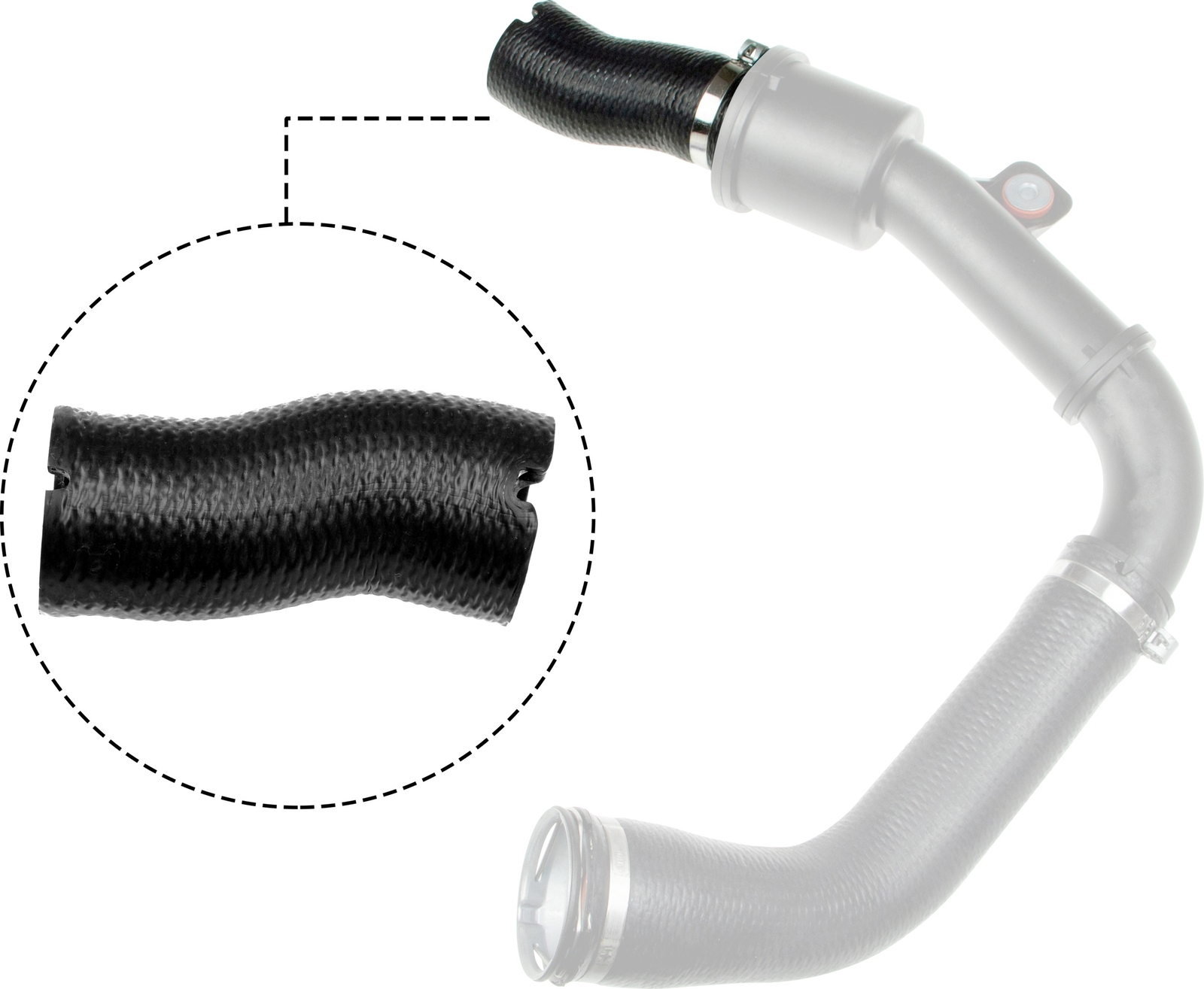 GATES 09-1343 Charger Air Hose for ALFA ROMEO