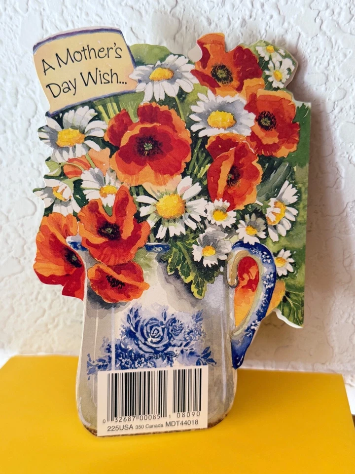 Vtg. 1997 Leanin' Tree "A Mother's Day Wish..." Pitcher Of Flowers Greeting Card - Image 3 of 3