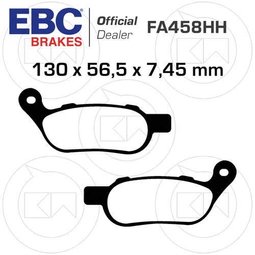 PASTIGLIE FRENO POSTERIORE EBC HARLEY DAVIDSON FXDC DYNA SUPER GLIDE CUSTOM 1584 - Foto 2 di 4