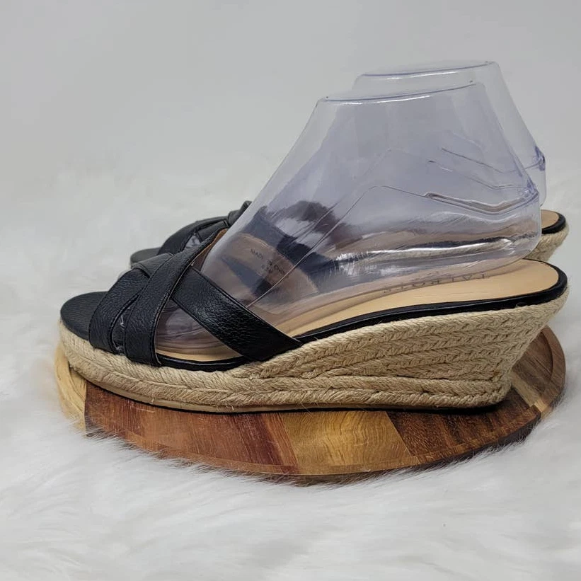 Talbots Black Strappy Espadrille 2.5" Heels Women Shoe 8.5M *Read - Image 4 of 4