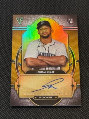 2024 Topps Triple Threads Jonatan Clase Gold Parallel Rookie Card Auto/25#RA-CLA