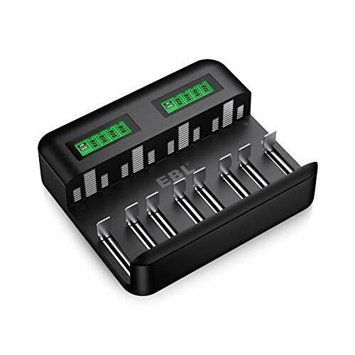 12+2 Bay LCD Rechargeable Battery Charger for AA AAA C D Ni-MH Ni-CD (AC Power) - Picture 9 of 10