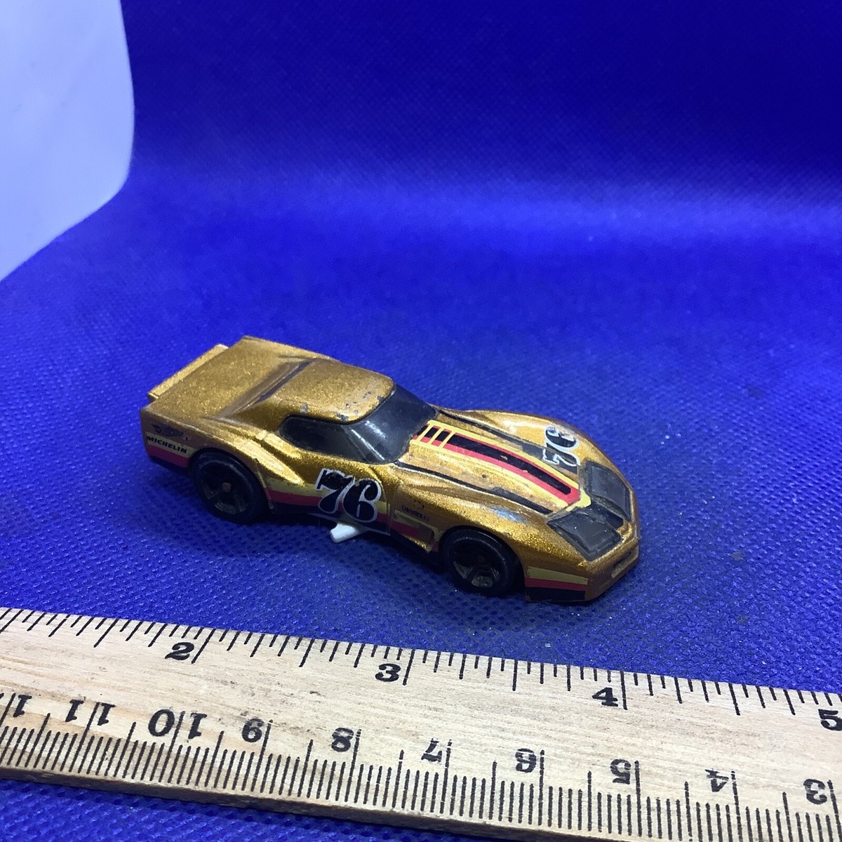 Hotwheels Mattels 2012 #76 Gold Racing Car M33 , W8304 | eBay