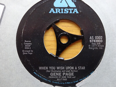 Gene Page Close Encounters Of The Third Kind/When You Wish Upon A Star 7'' 1977