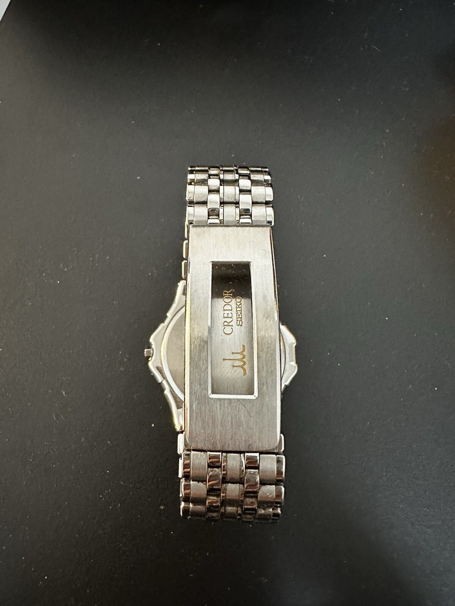 SEIKO CREDOR Pacifique 8J81-6A20 Black Silver Men's Wrist