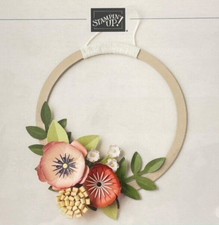 Stampin' Up Paper Wreath Of Blooms Kit Wall Decor Craft 8" Diameter Summertime
