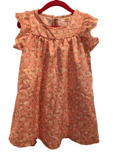 Toddler Girl's Dress Size 3T Ruffle Sleeve Floral round neck