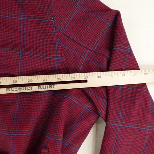 Vintage Pendleton Robe Mens XL Red Blue Plaid Wool Belted Flannel 90s USA - Picture 6 of 9