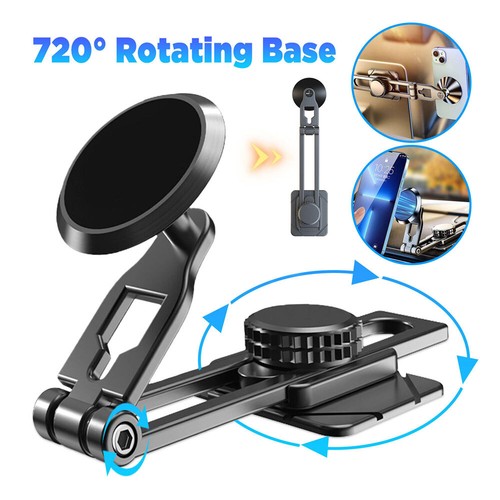 Magnetic Car Phone Holder 360° Rotation Magnet Mount Stand Interior Accessories - Foto 6 di 11