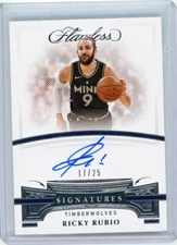 2020-21 Panini Flawless Basketball Autograph #AUT-RRU Ricky Rubio #17/25