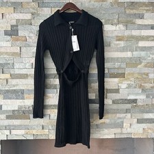 NEW Ruve Knit Cutout Dress Set Women’s Black Size Medium