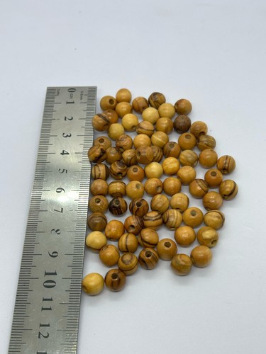 Beads - Olive Wood Holyland Round Beads- Rosaries Bracelets Gift - Various Sizes - Picture 10 of 60