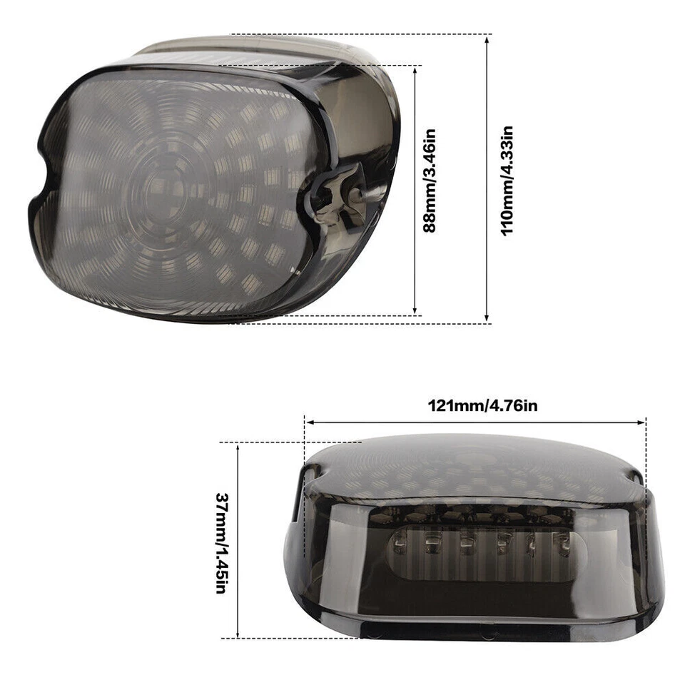 Светодиодный задний фонарь дымчатая линза тормозной сигнал поворота для Harley Sportster Softail Touring - Изображение 3 из 4