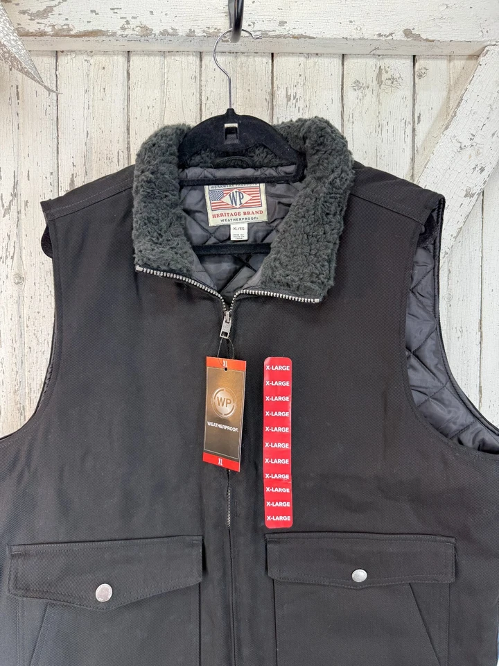 Chaleco WP Impermeable Para Hombre Ropa de Trabajo Talla XL Negro Natural Sherpa Foto 2 de 4