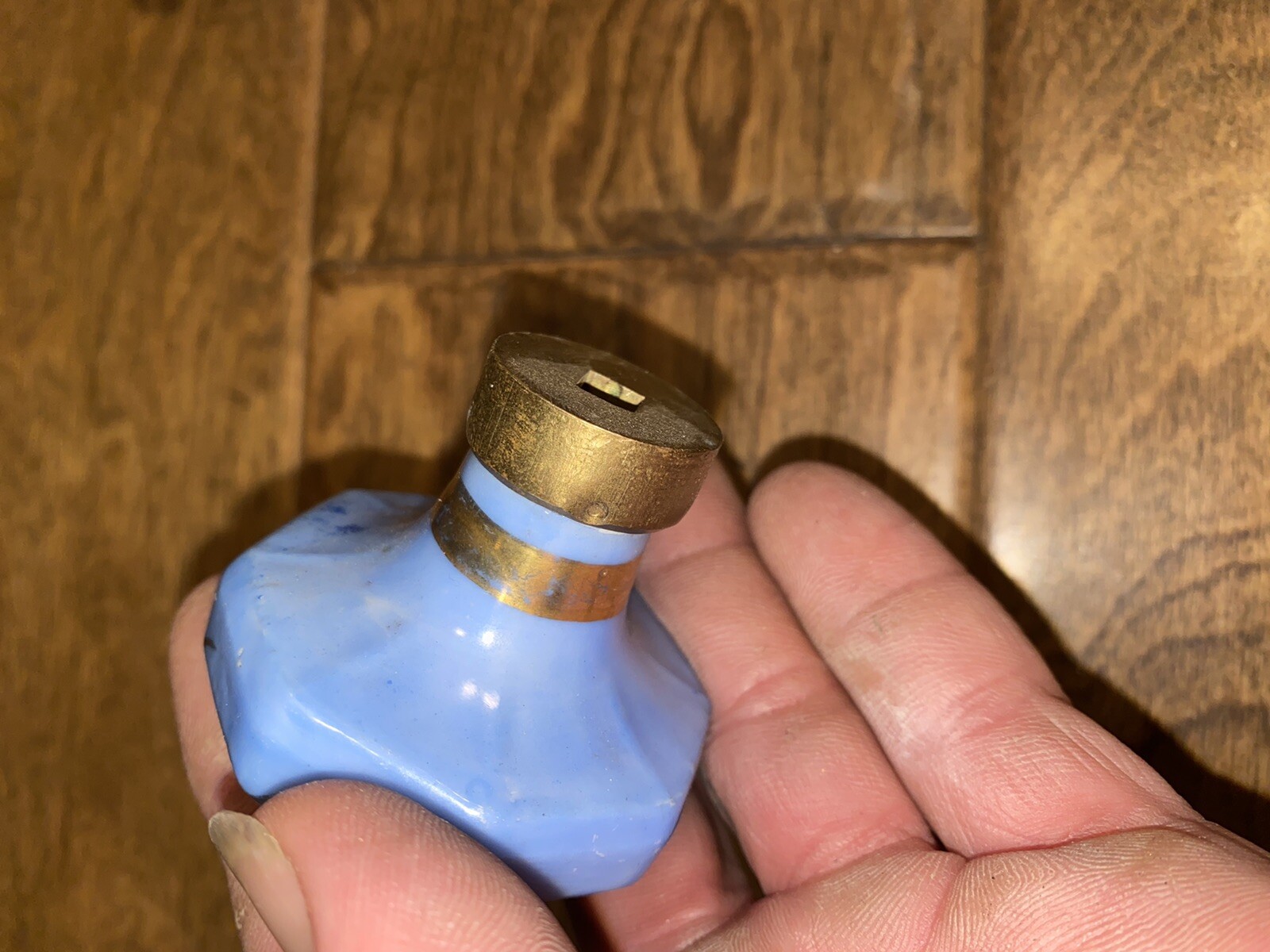 Vintage Porcelain Door Knobs Hand Painted Label Made In Japan 2 1/4