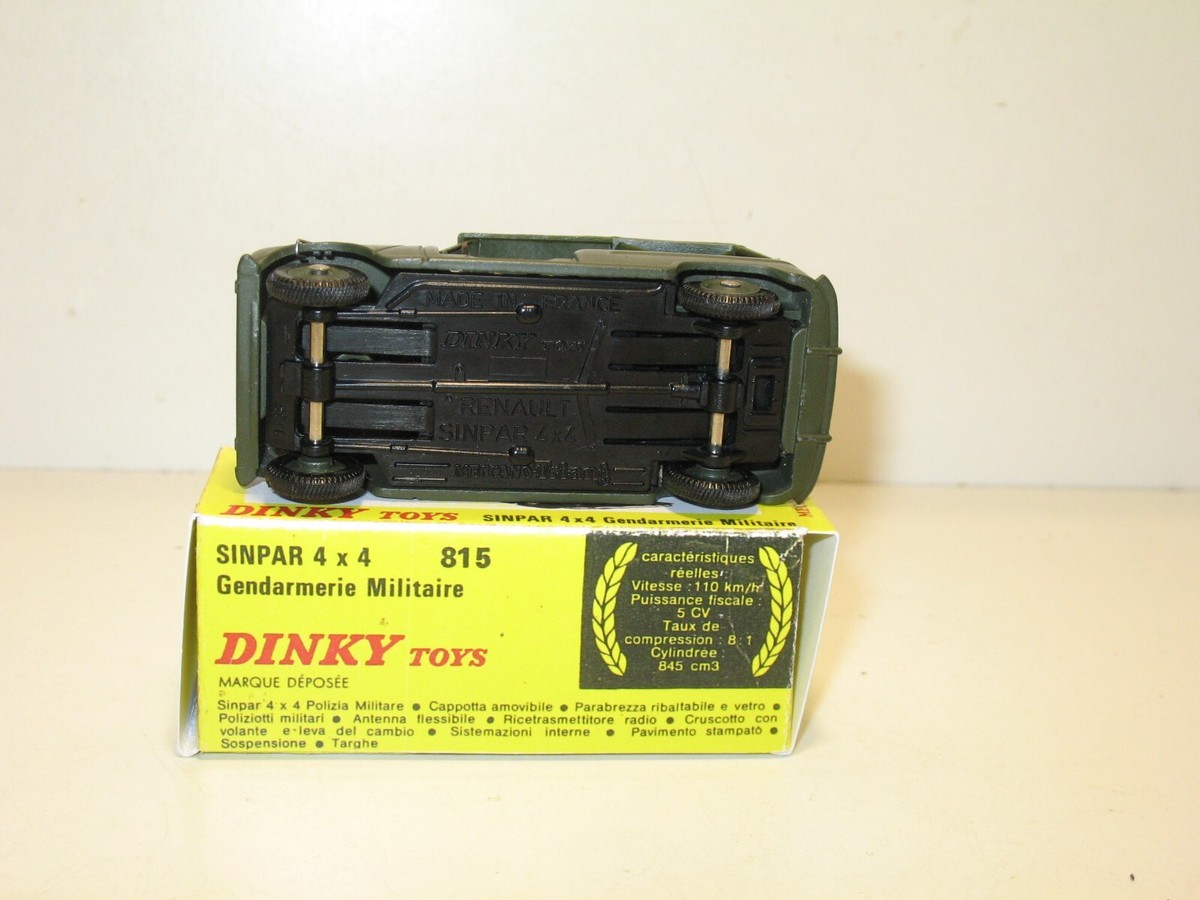 Dinky Toys Renault 4L Sinpar Gendarmerie D'origine Militaire Complète C | UK