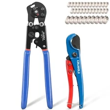 OURU 2 IN 1 Pex Crimping Tool Cinch & Remove Combo Function Pex Pipe Crimp Tool