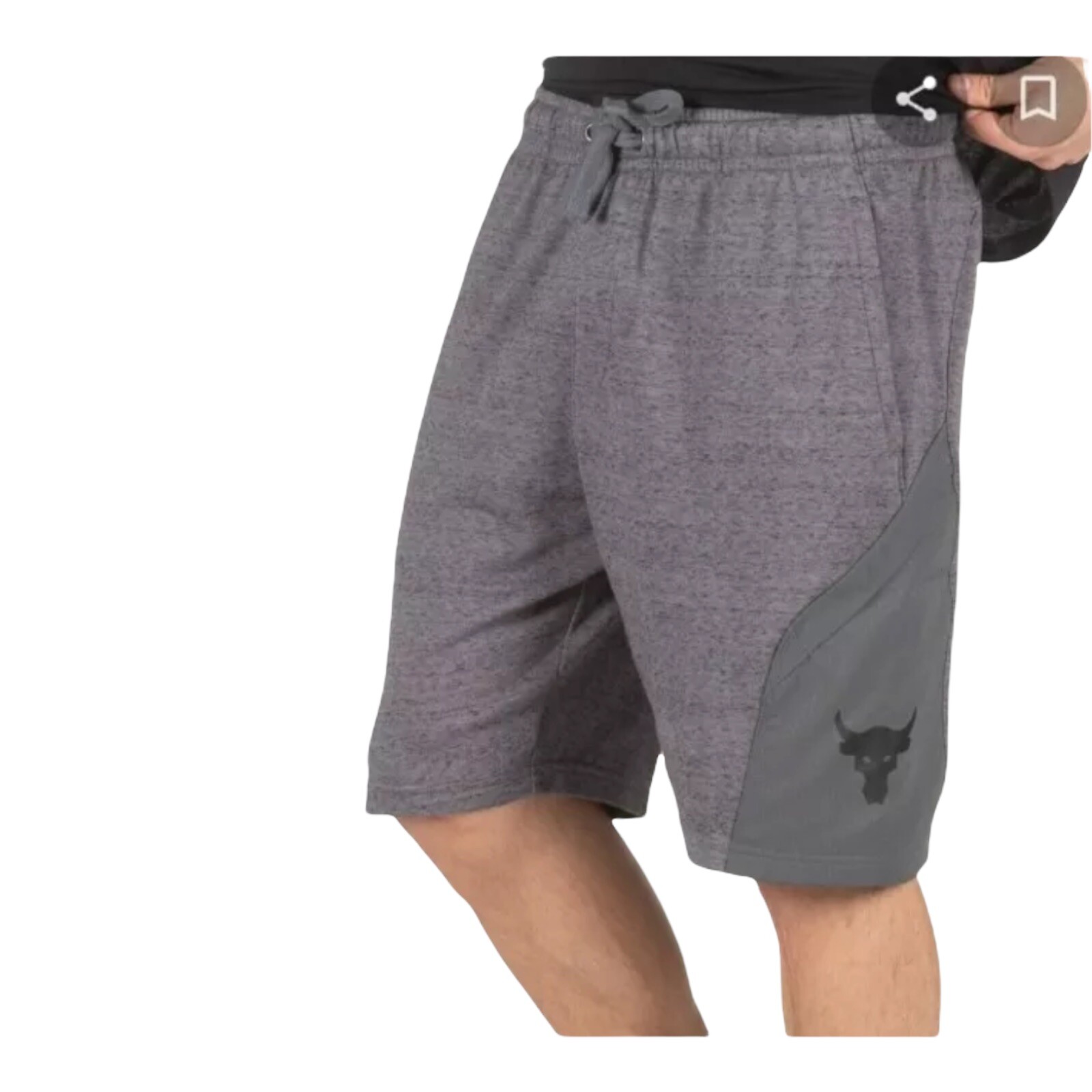 Новые флисовые шорты Under Armour Project Rock 1355632-012 серые мужские Размер S 8490₽
