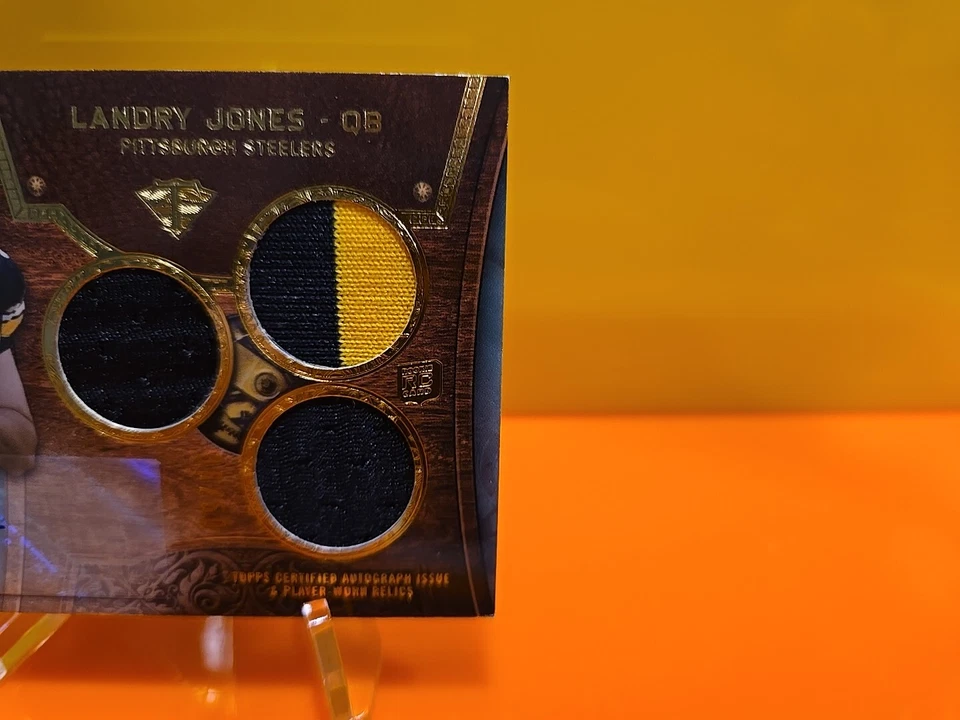 2013 Topps Triple Threads Relics Emerald /50 Landry Jones #120 Rookie Auto RC - Image 3 of 4