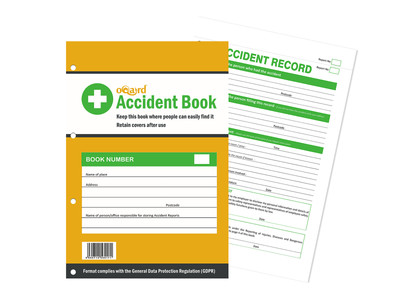 Accident Book A4 Office School Work Incident First Aid HSE RIDDOR GDPR ...