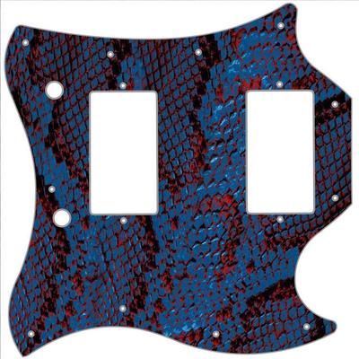 SG Standard Schlagbrett maßgeschneidert Gibson grafische Gitarre Pick Guard Schlangenhaut blau