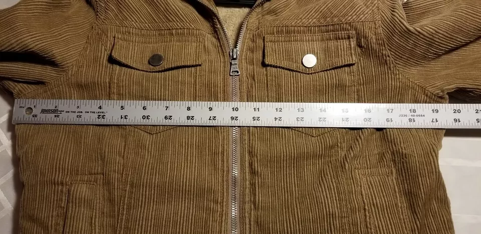 Bernardo AR сочный женщин S вельветовый желтовато-коричневый меховой с подкладкой Bomber Куртка Пальто - Изображение 4 из 4