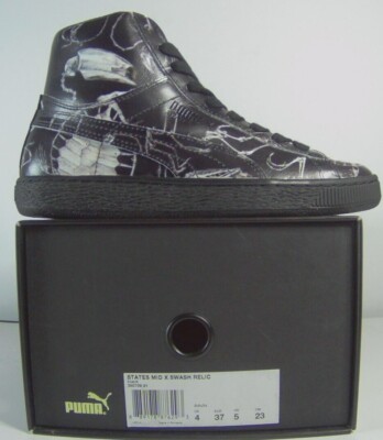 Puma States Mid X Swash London 'Relic' Black X-ray Sneaker Shoes Mens 5 US