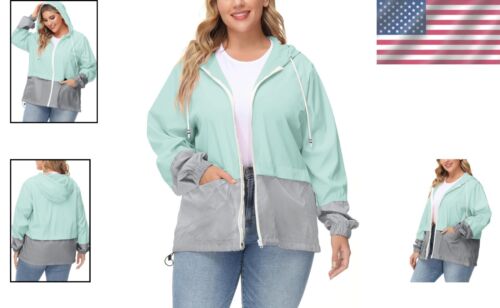 Fashionable Waterproof Plus Size Raincoat with Pockets & Sun Protection - Picture 2 of 7