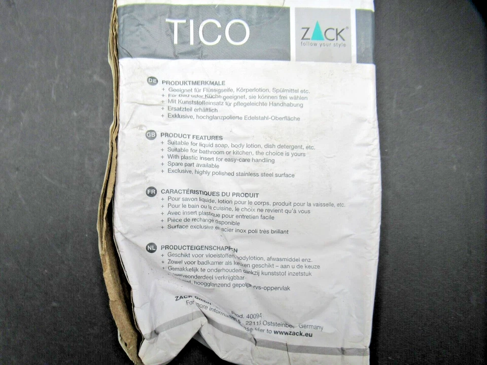 ZACK Tico 40094 Lotionspender 130ml Edelstahl NEU - Bild 4 von 4