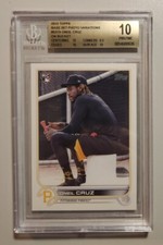 Oneil Cruz 2022 Topps Base Set Photo Variations #537A SP On Bucket RC BGS 10